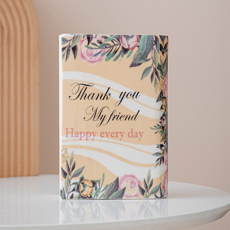 Vase en céramique design livre – pour fleurs d'interieur
