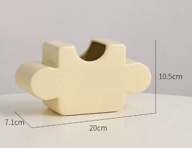 Vase moderne en céramique bleu – Design sculptural pour déco tendance