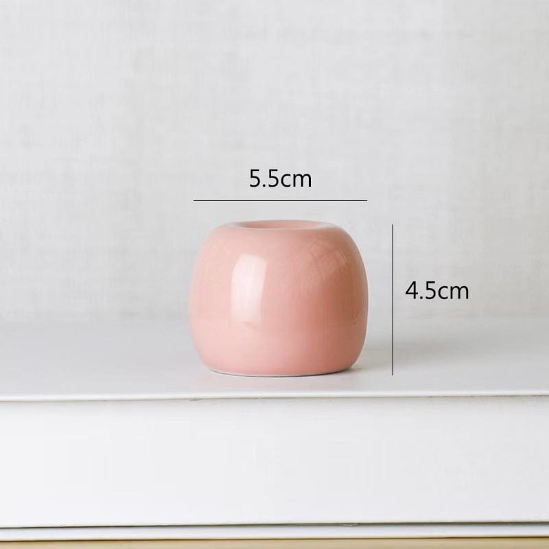 Mini vases ronds en céramique colorée – Déco moderne minimaliste
