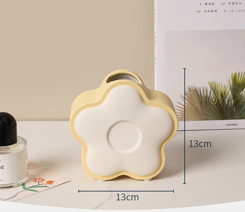 Vase céramique design - Fleur ludique pour déco joyeuse