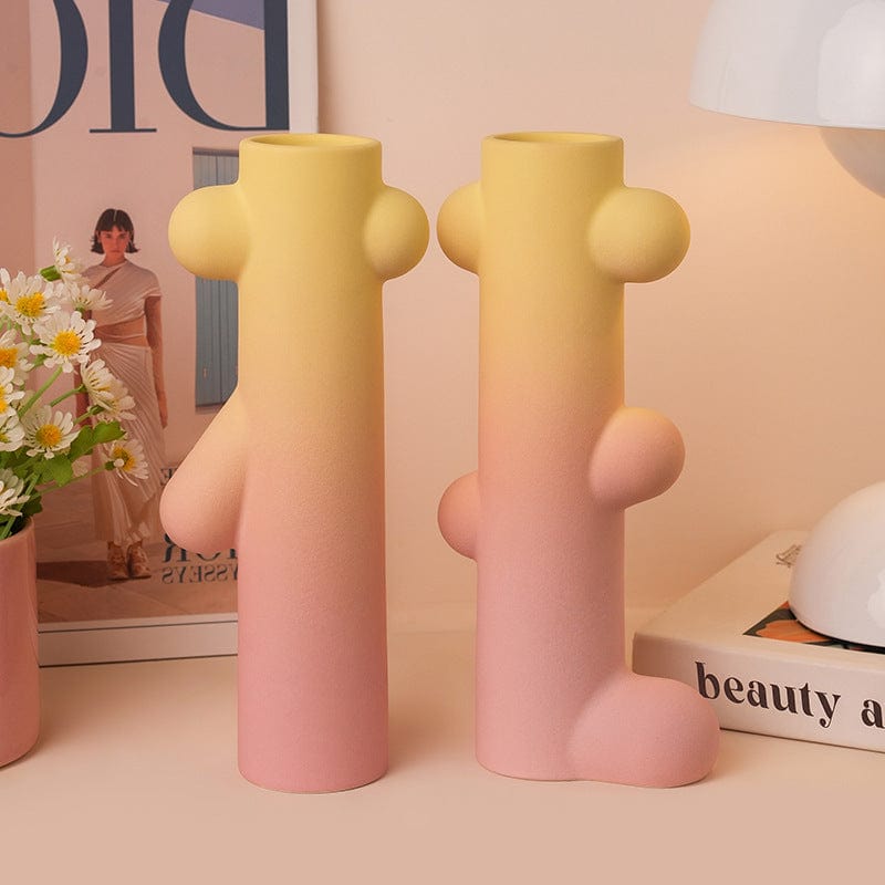 Vase en céramique design – Dégradé pastel pour touche artistique