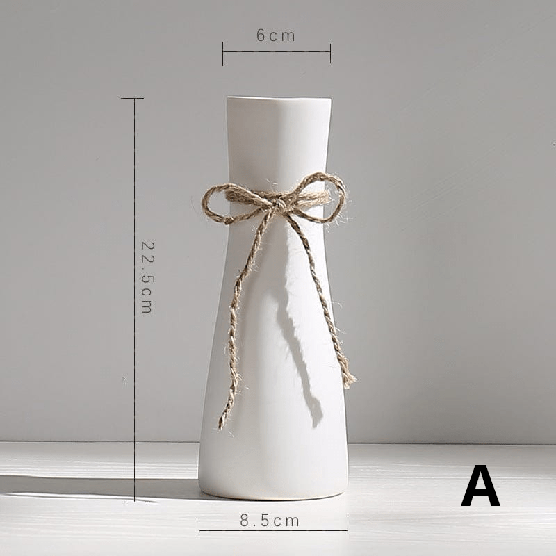 ElegantVase vase A Vase blanc céramique style minimaliste – Déco élégante