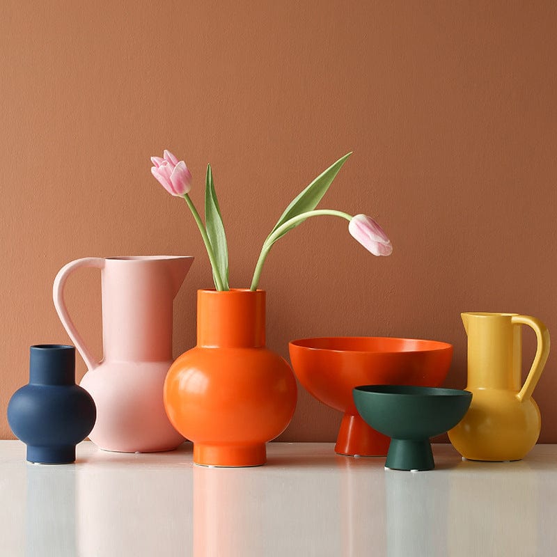 ElegantVase vase Ac Vase pichet design - Déco nordique céramique mate