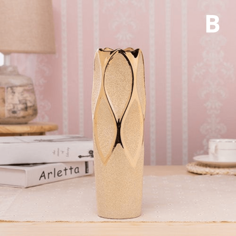 ElegantVase vase B Vase Doré Effet Sablé Brillant - Design Moderne
