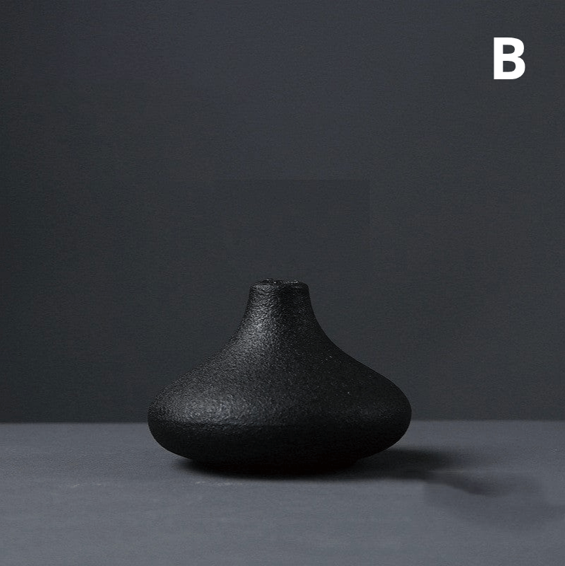 ElegantVase vase B Vases Noirs Scandinaves Texturés