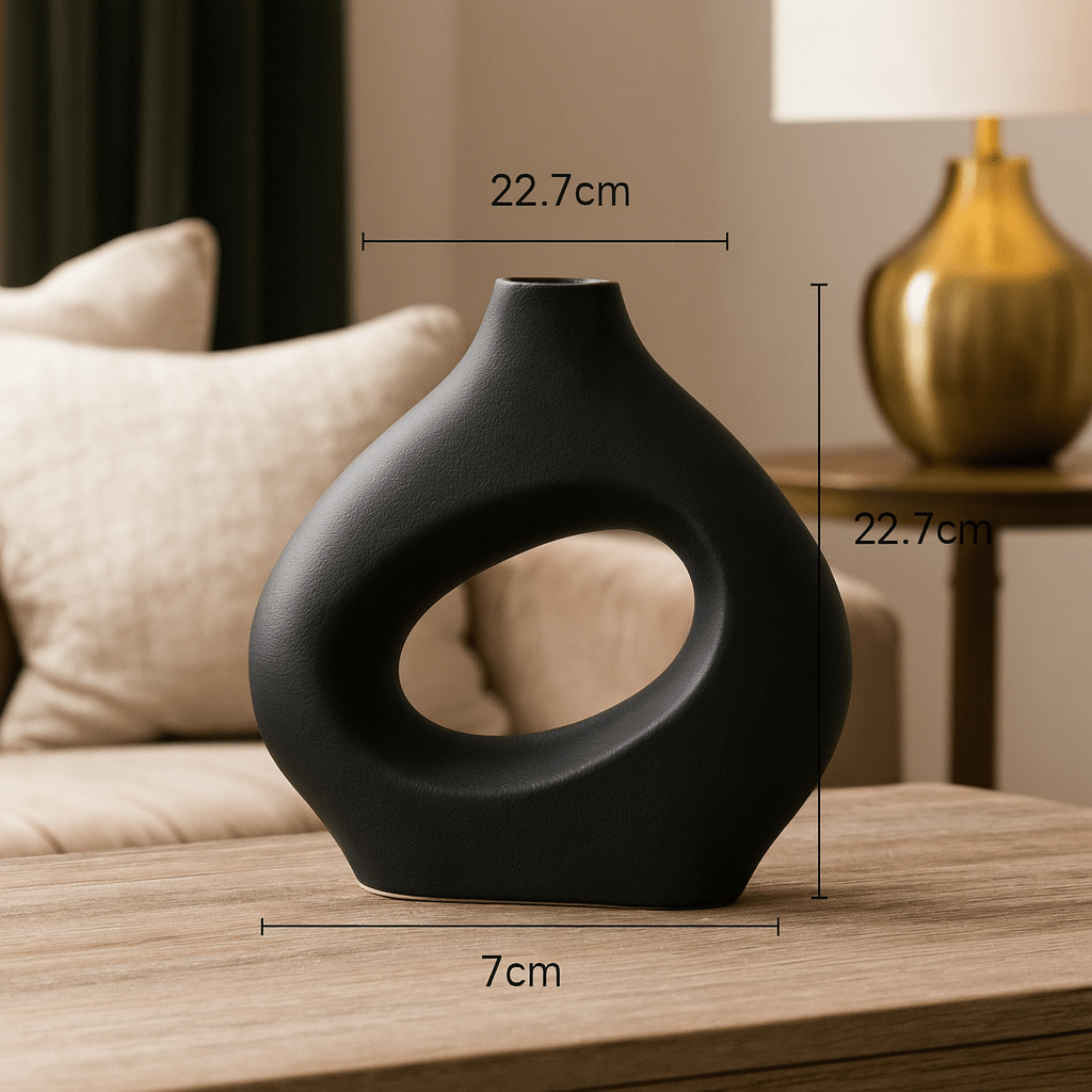 ElegantVase vase Black Large Ac Vase pampa design contemporain