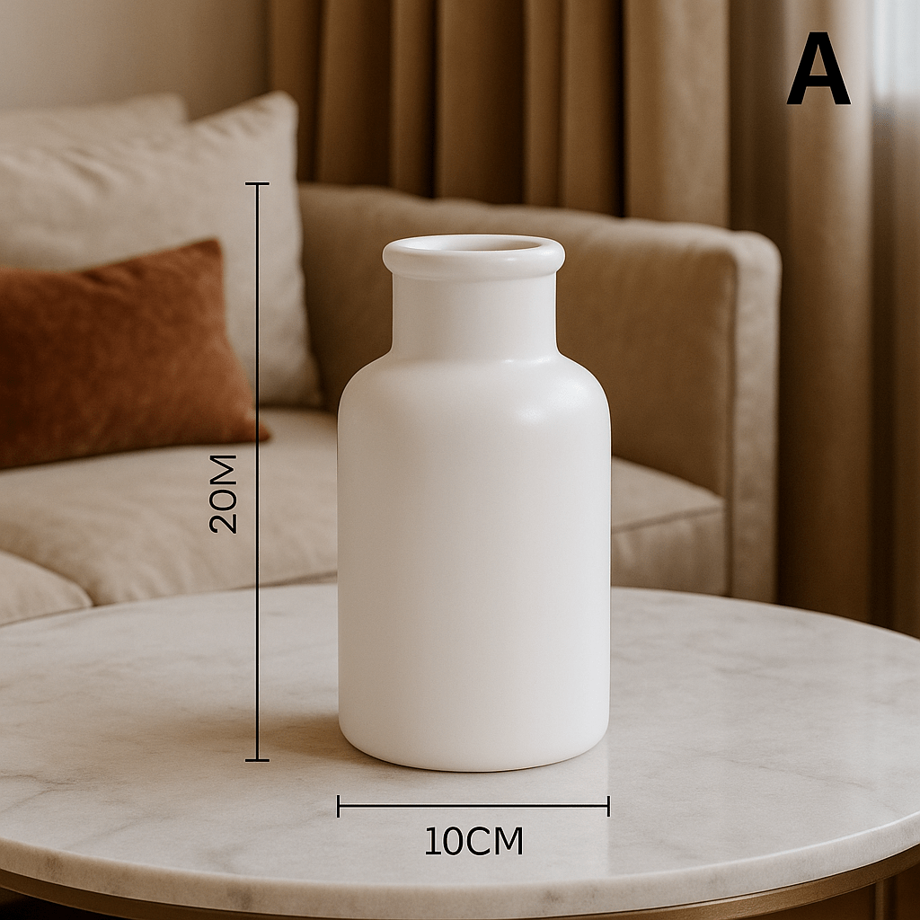 ElegantVase vase Blanc / A Vase céramique minimaliste - Beauté naturelle pour vos fleurs