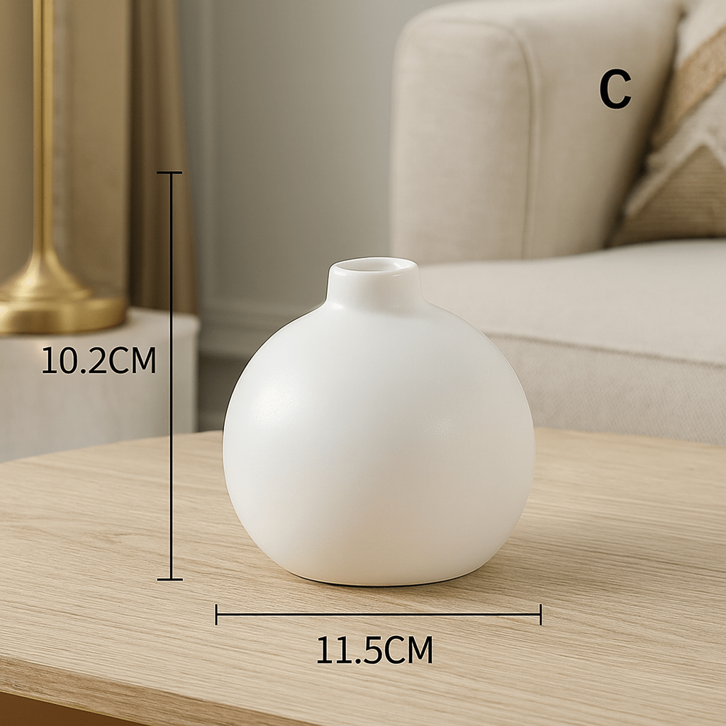 ElegantVase vase Blanc / C Vase céramique minimaliste - Beauté naturelle pour vos fleurs