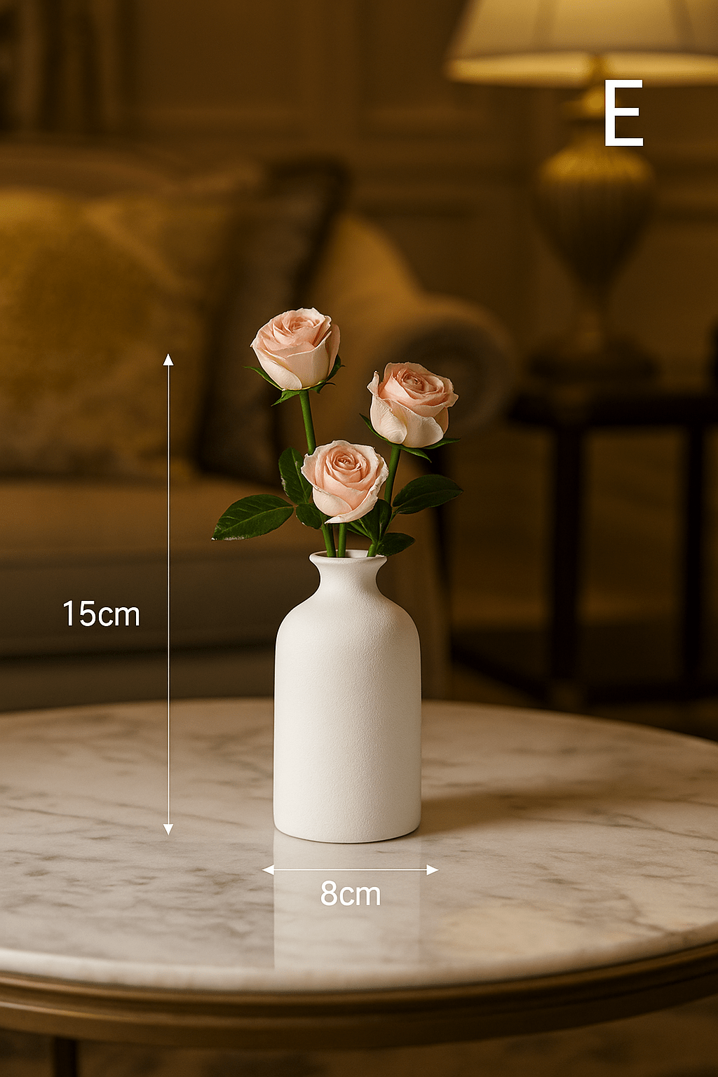 ElegantVase vase E Vase blanc céramique minimaliste - Élégance contemporaine