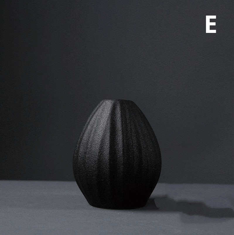 ElegantVase vase E Vases Noirs Scandinaves Texturés