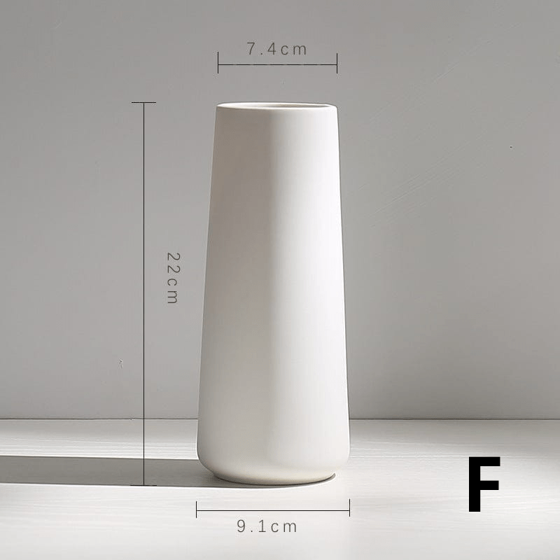 ElegantVase vase F Vase blanc céramique style minimaliste – Déco élégante