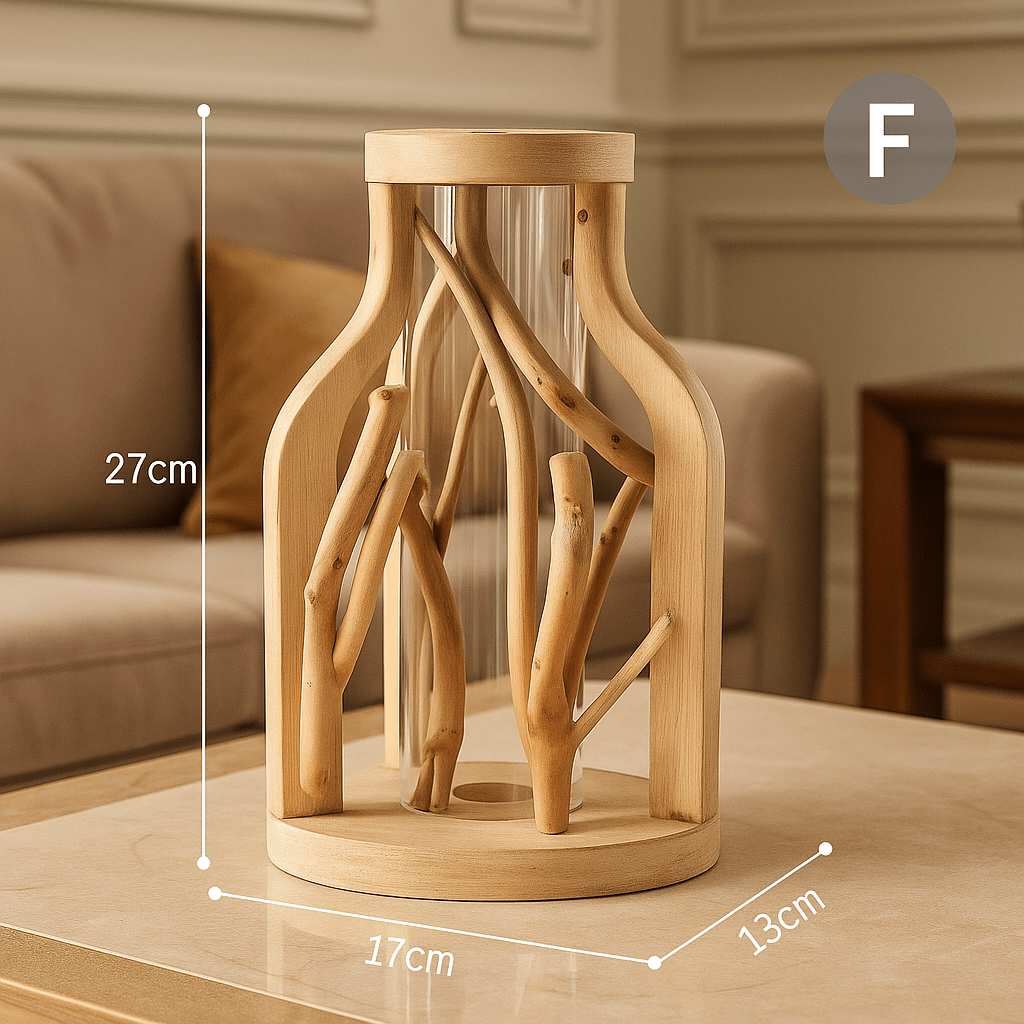 ElegantVase vase F Vase bois moderne ocre vintage