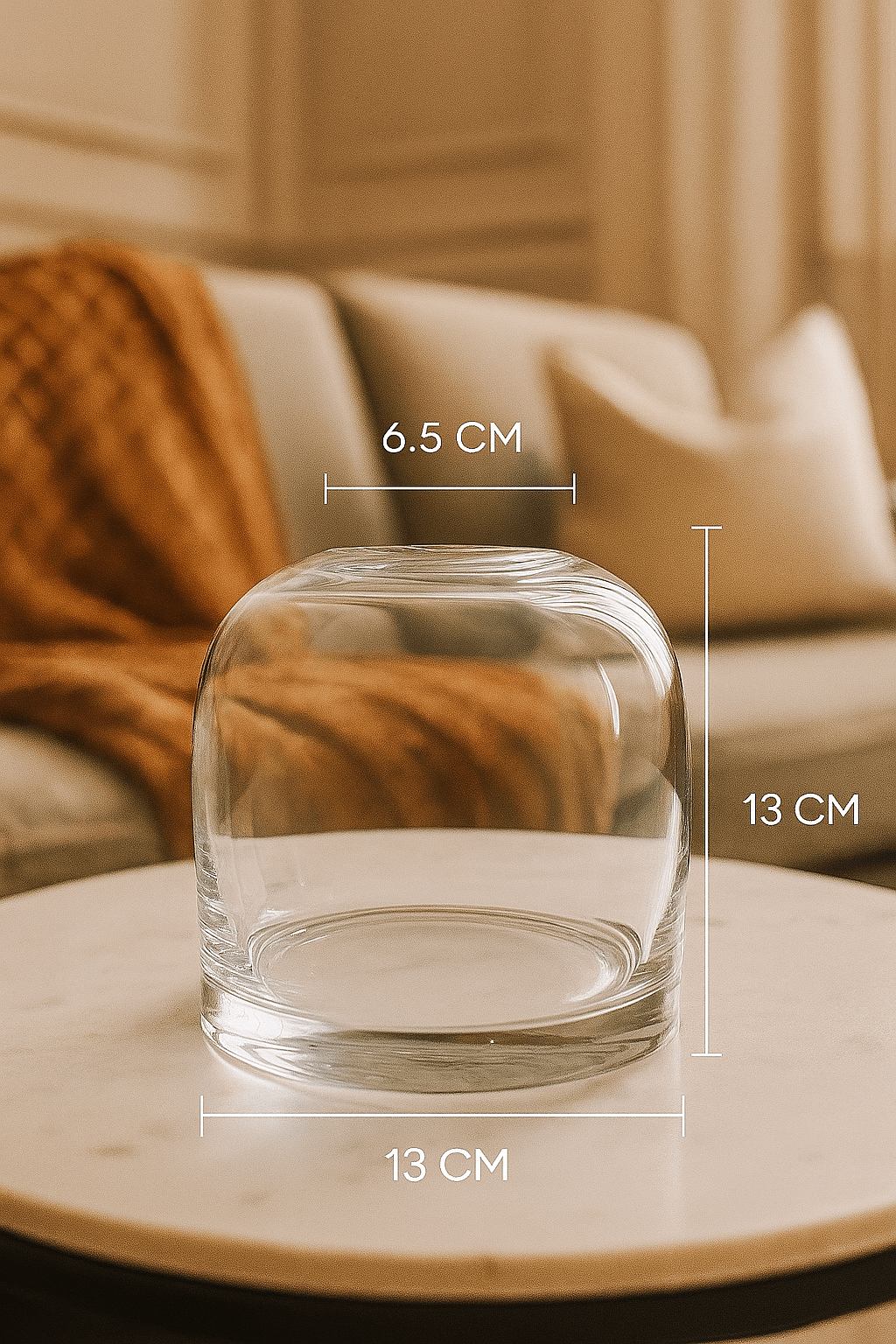ElegantVase vase Format Intermédiaire – Transparent Vase bleu moderne – touche artistique