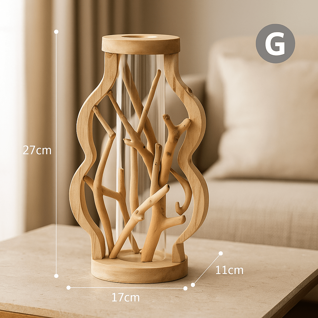 ElegantVase vase G Vase bois moderne ocre vintage