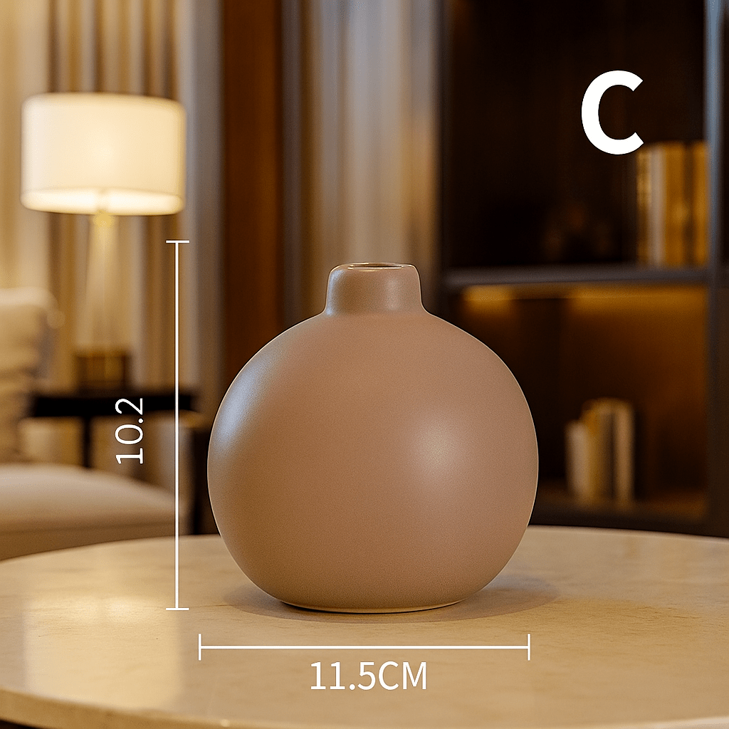 ElegantVase vase Gris / C Vase céramique minimaliste - Beauté naturelle pour vos fleurs