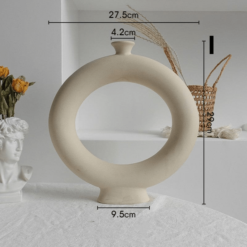 ElegantVase vase I Vase Céramique Beige - Formes Modernes