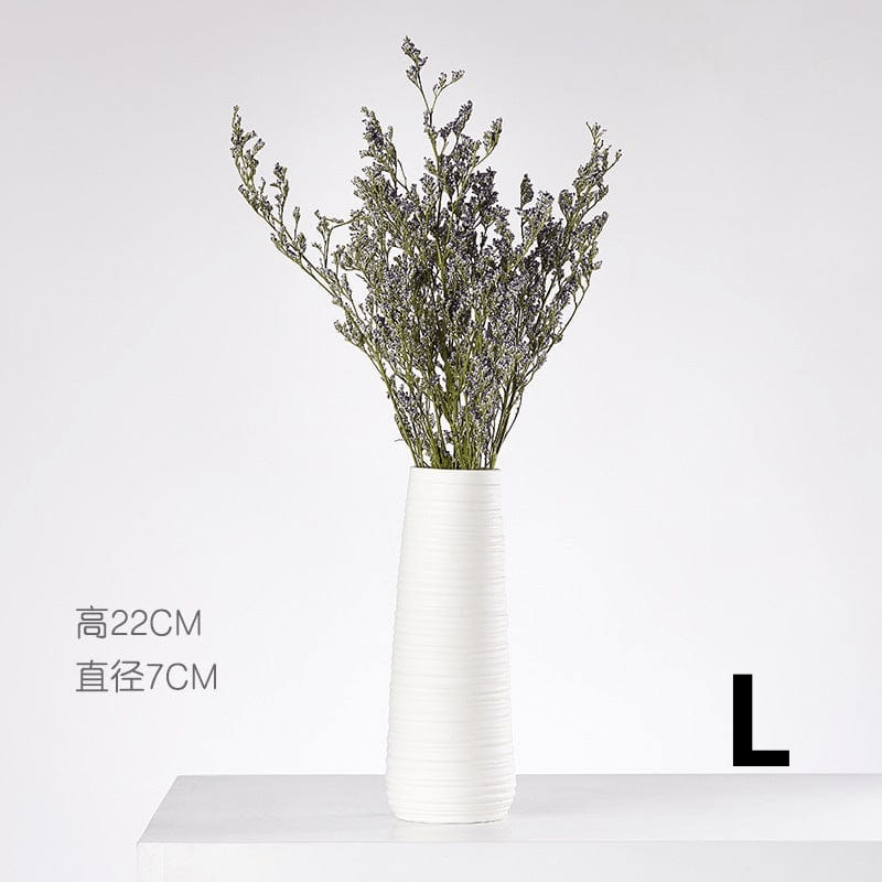 ElegantVase vase L Vase blanc céramique style minimaliste – Déco élégante