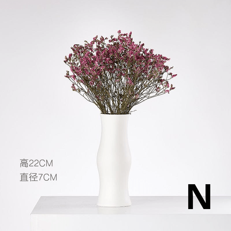 ElegantVase vase N Vase blanc céramique style minimaliste – Déco élégante