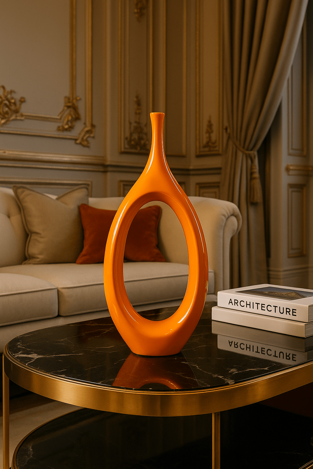 ElegantVase vase Rouge / Grand Format Vase bleu céramique – Sculptural design déco tendance