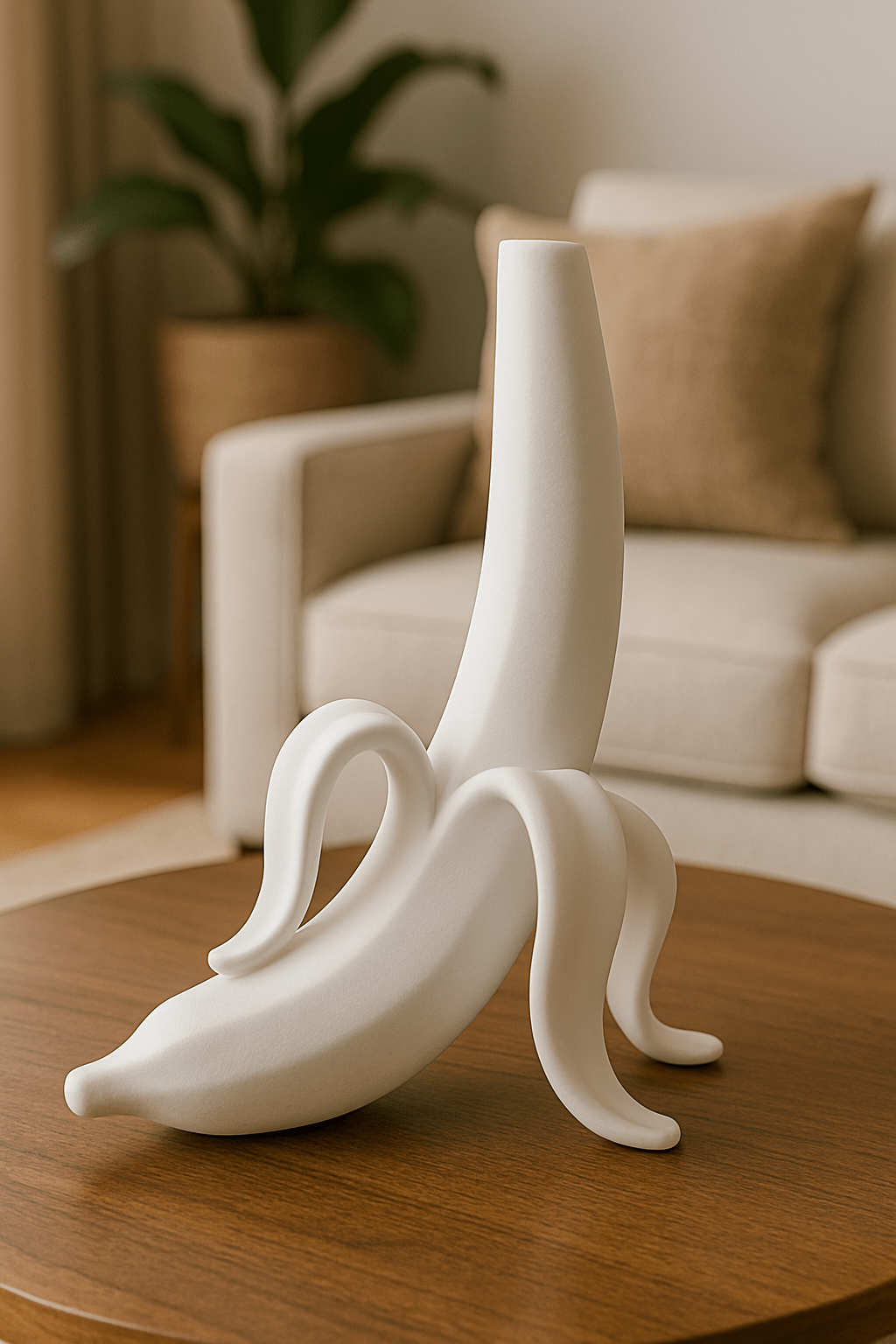 ElegantVase vase Vase Banane Doré, Céramique – Déco Moderne