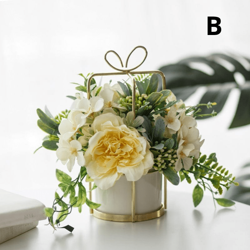 ElegantVase vase Vase élégant avec bouquet fleurs, déco romantique