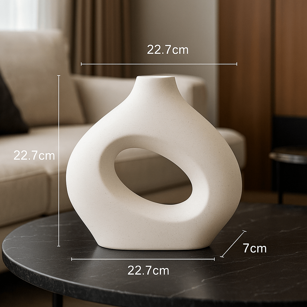 ElegantVase vase White Large Size Ac Vase pampa design contemporain