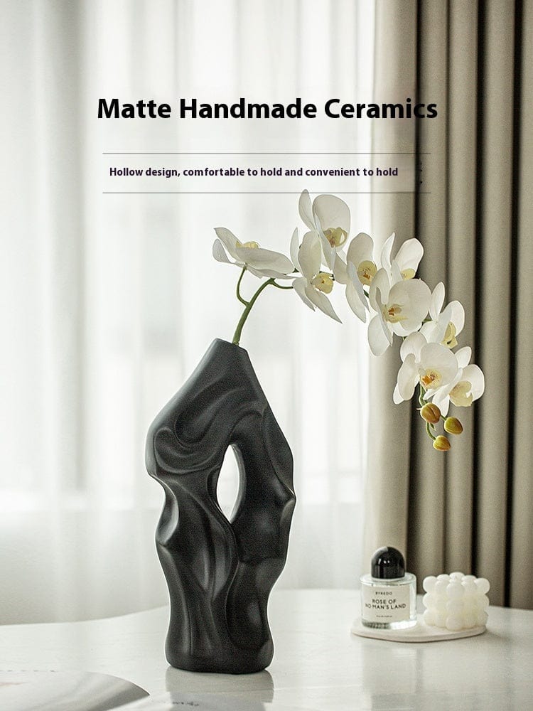 Vase noir céramique - Intérieur élégant