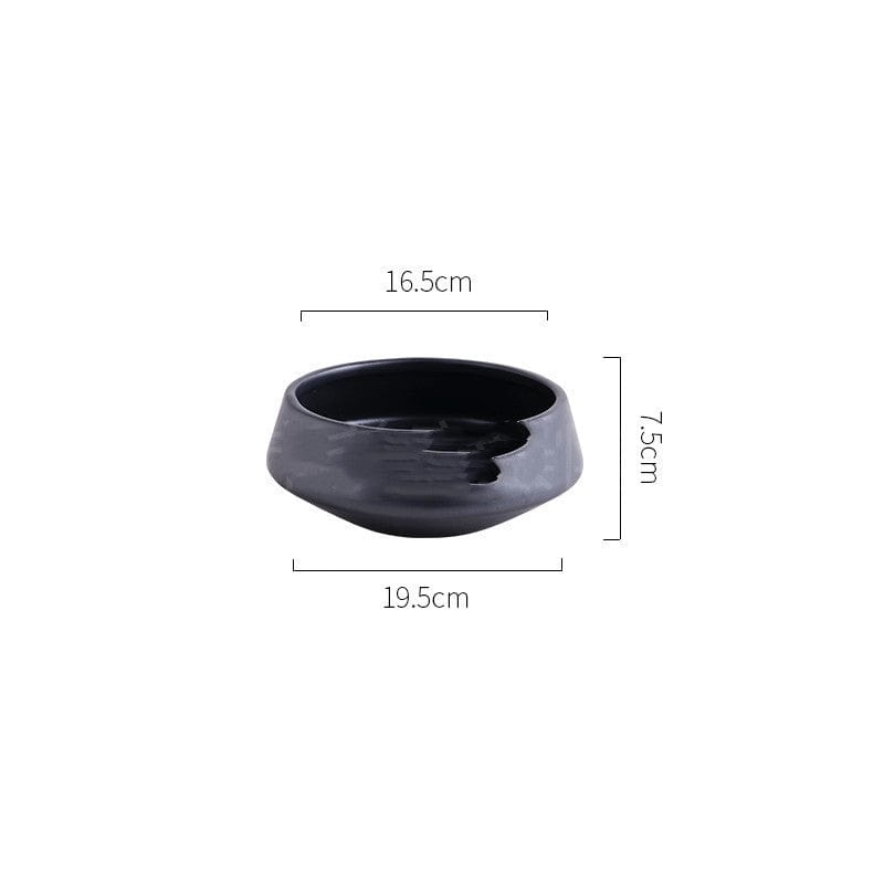 Vase céramique design noir mat – Centre de table élégant pour ambiance moderne et minimaliste