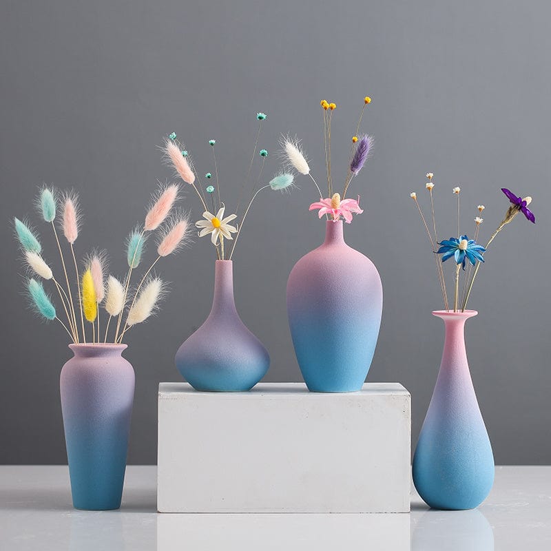 Vase céramique dégradé pastel – Harmonie poétique pour votre intérieur