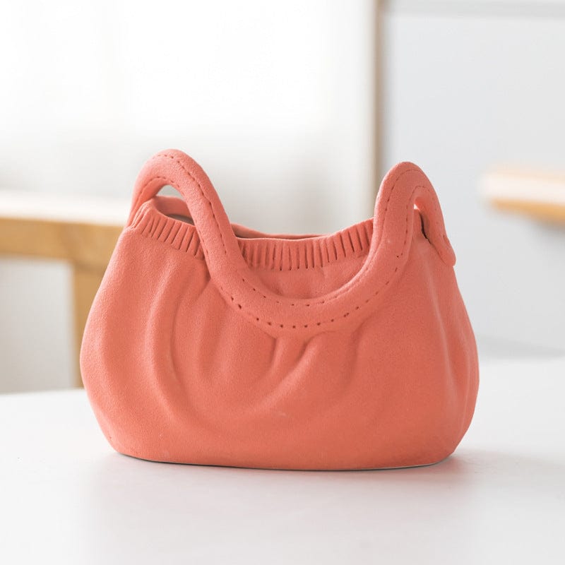 Vase sac à main original en céramique – Déco fleurie tendance et design coloré