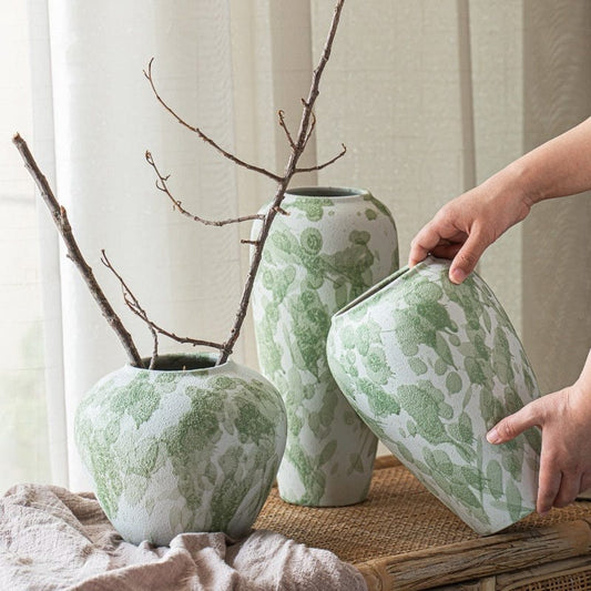 Vase céramique haut coloré – Élégance sculpturale pour déco raffinée