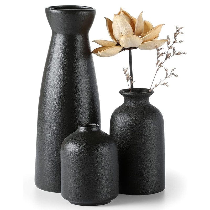 Vase céramique noir – Design épuré pour déco contemporaine
