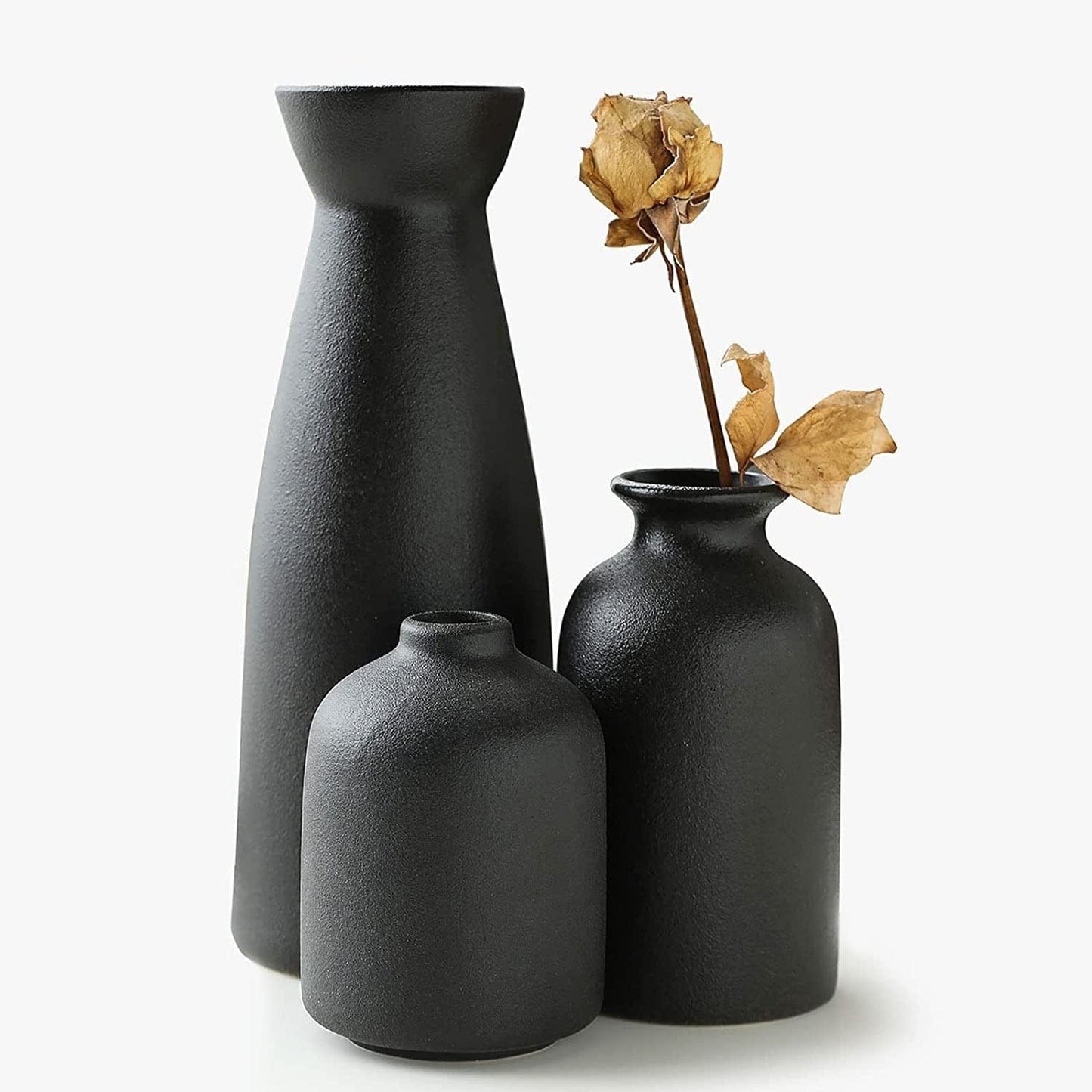 Vase céramique noir – Design épuré pour déco contemporaine