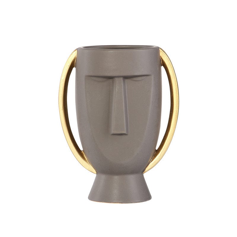 Vase en céramique style visage – intérieur moderne