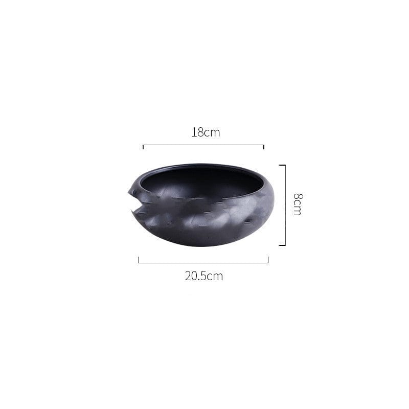 Vase céramique design noir mat – Centre de table élégant pour ambiance moderne et minimaliste