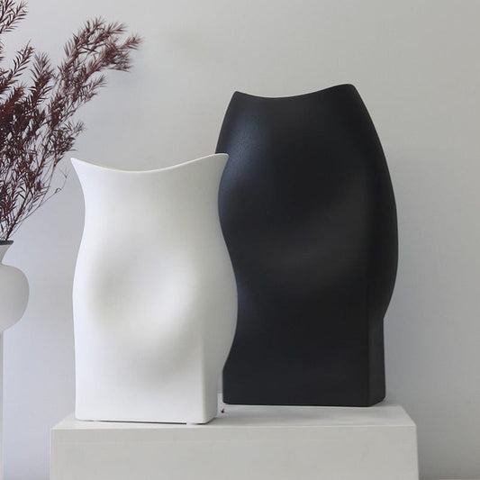 Vase en céramique style sculpture – Élégance moderne pour salon