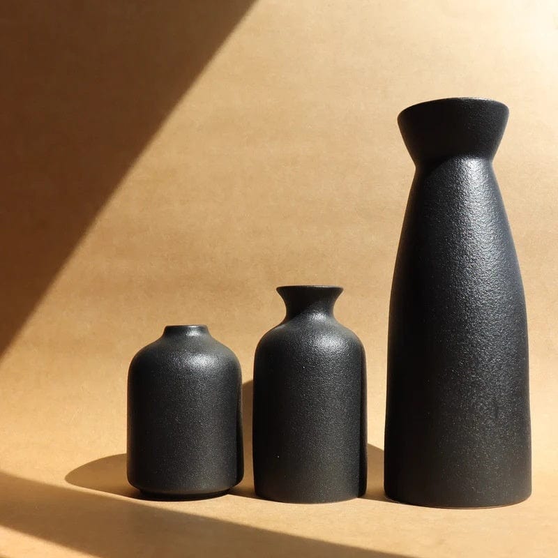 Vase céramique noir – Design épuré pour déco contemporaine