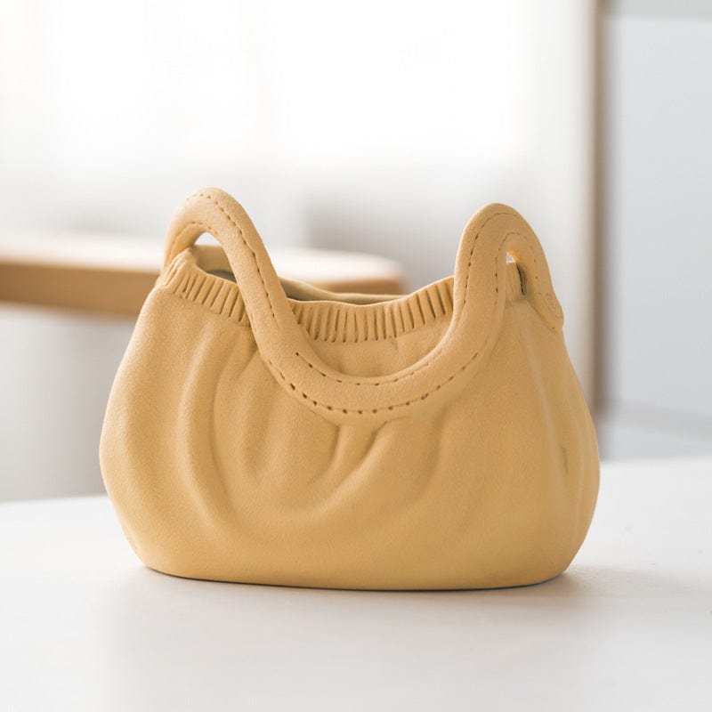 Vase sac à main original en céramique – Déco fleurie tendance et design coloré