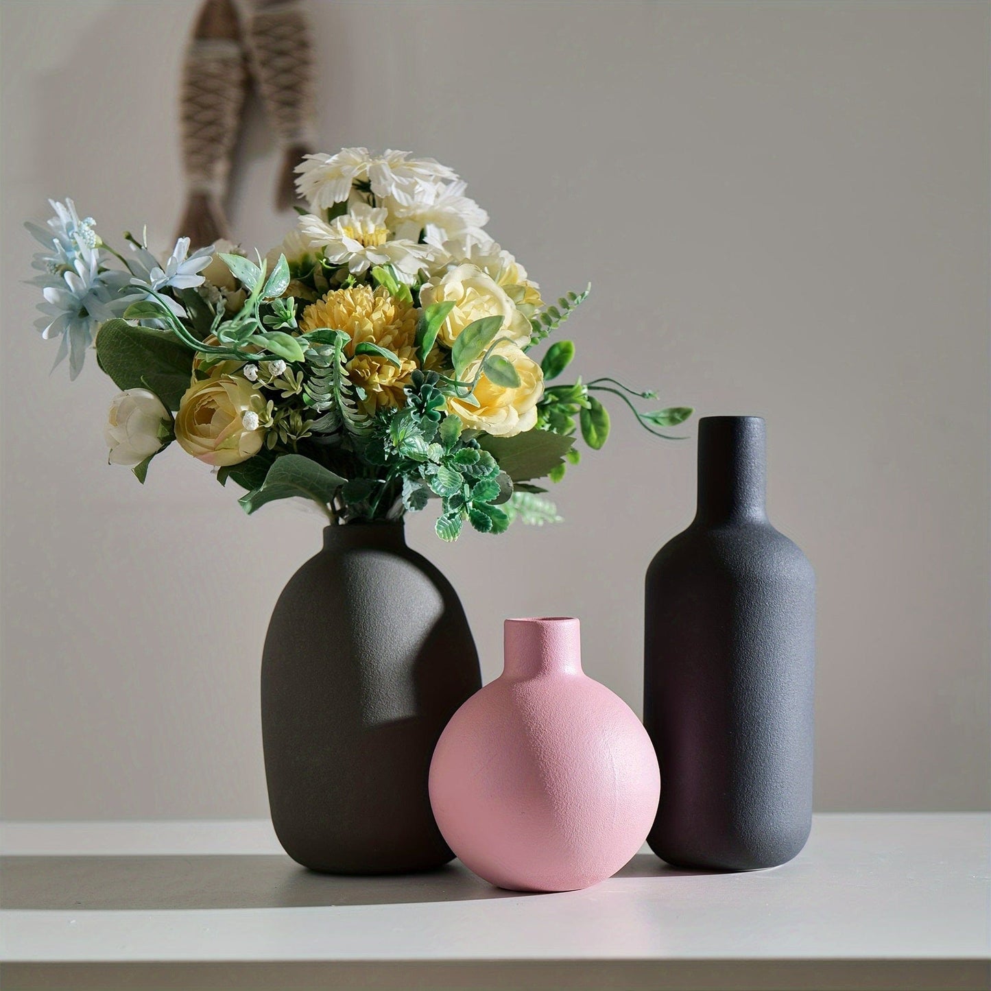 Vase céramique noir – Design épuré pour déco contemporaine