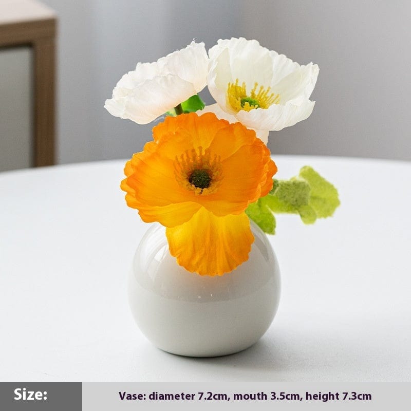 Mini vases ronds colorés en céramique – Déco florale scandinave chic