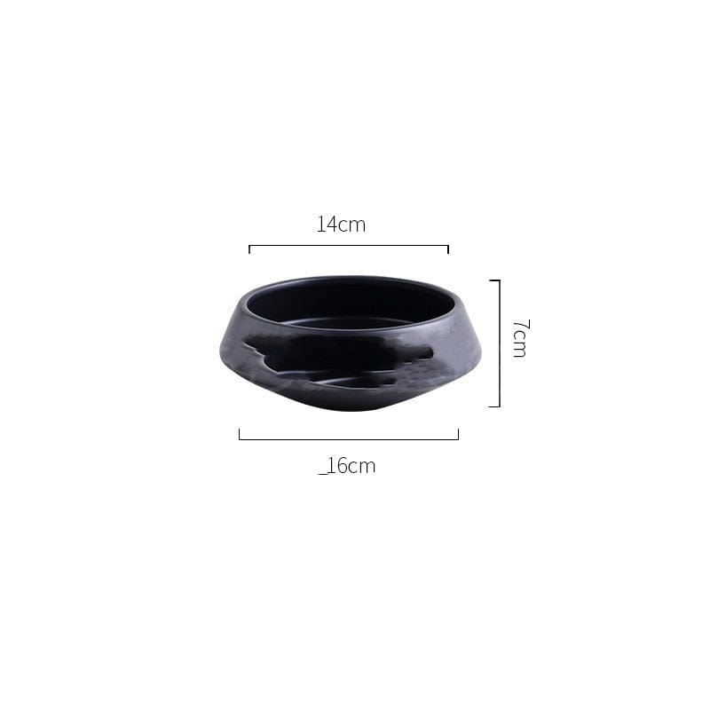 Vase céramique design noir mat – Centre de table élégant pour ambiance moderne et minimaliste