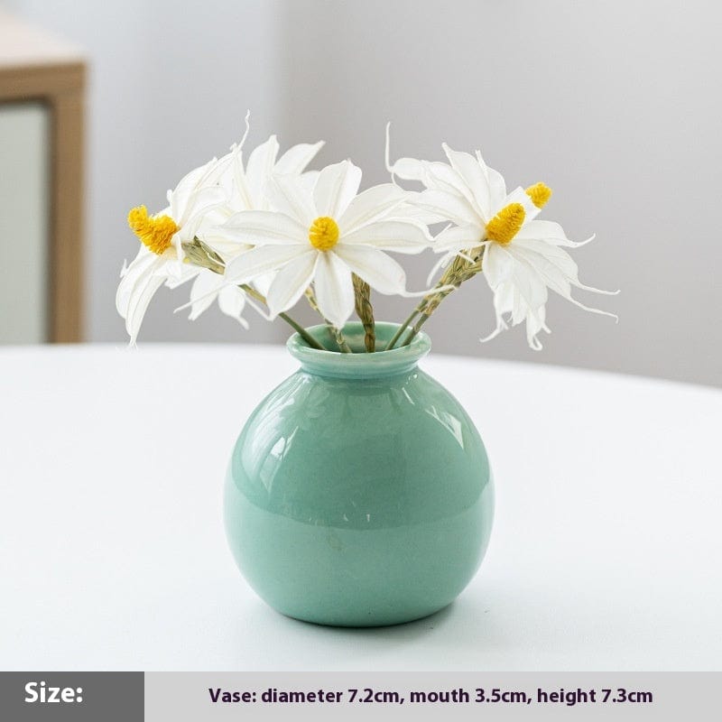 Mini vases ronds colorés en céramique – Déco florale scandinave chic