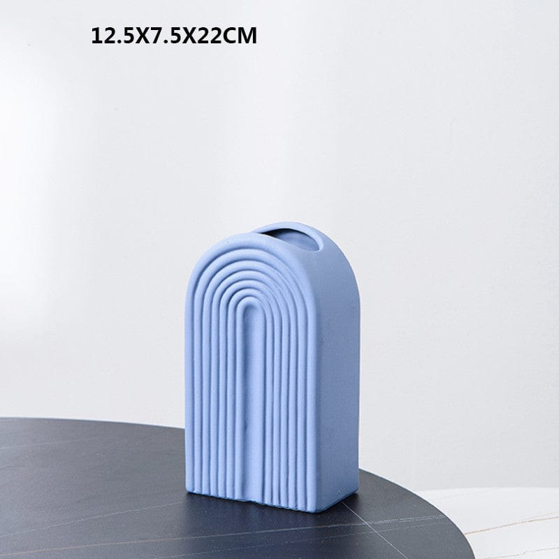 Vase en céramique design – Relief géométrique pour déco contemporaine