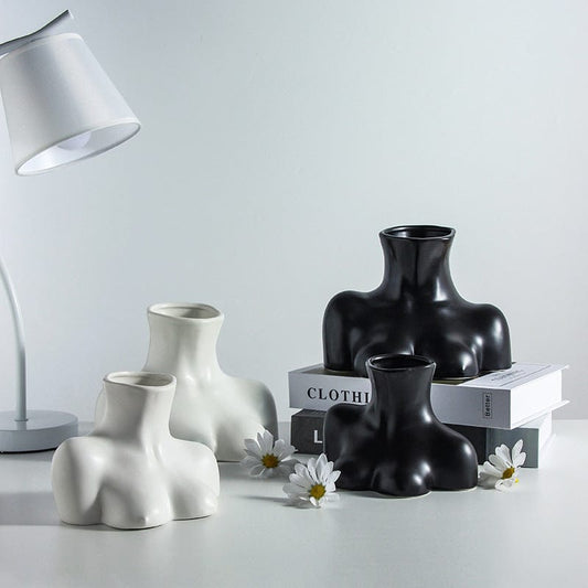 Vase visage en céramique – Buste artistique pour déco moderne