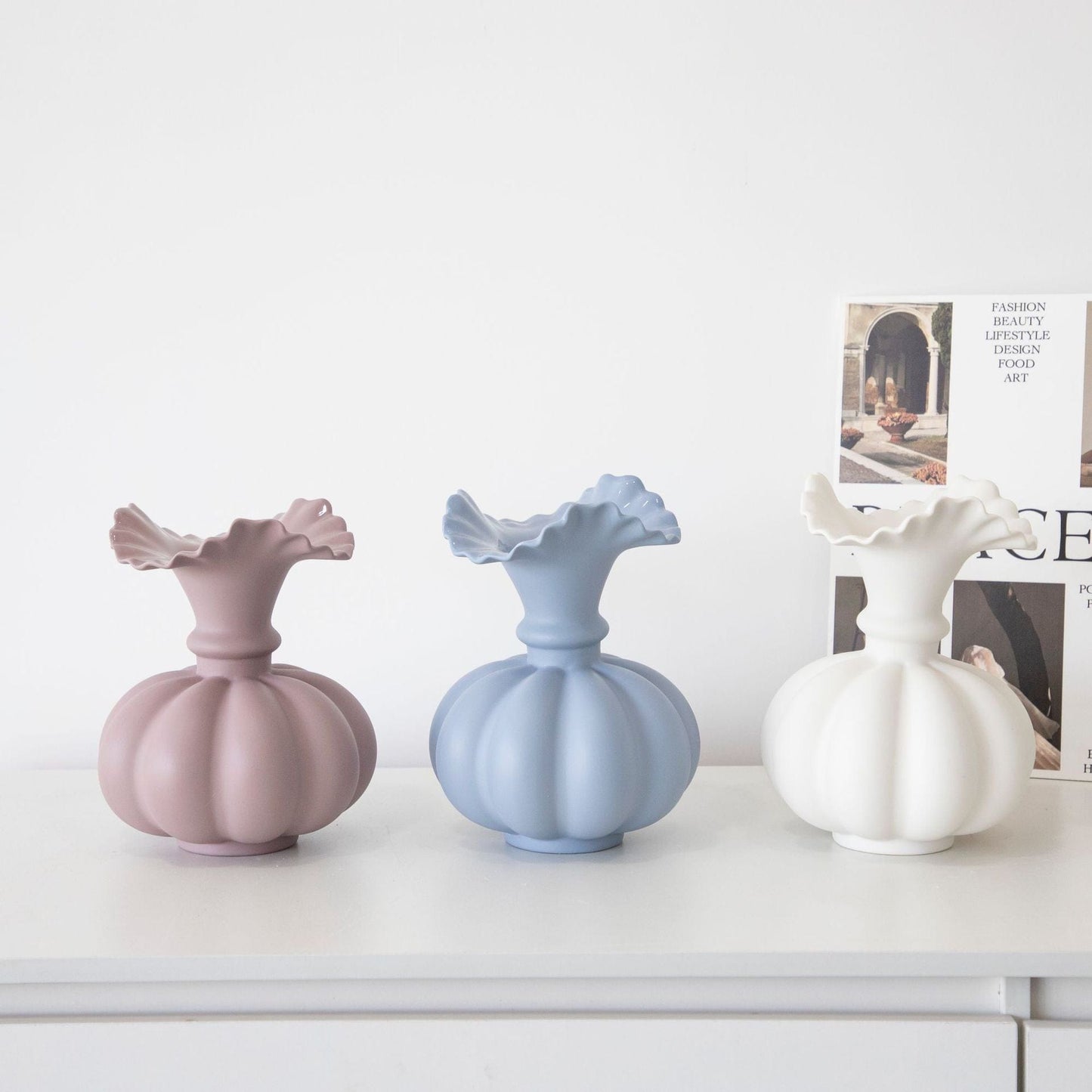 Vase pastel céramique – Charme doux pour déco poétique