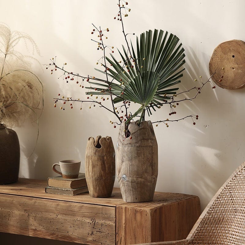 Vase en bois – charme vintage