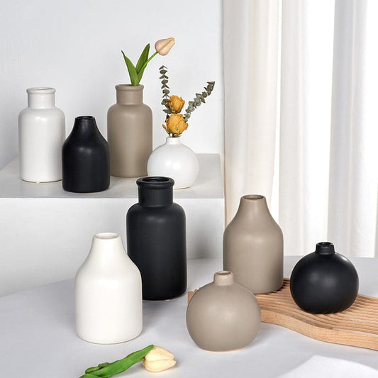 Vase céramique minimaliste – Élégance naturelle pour sublimer vos fleurs