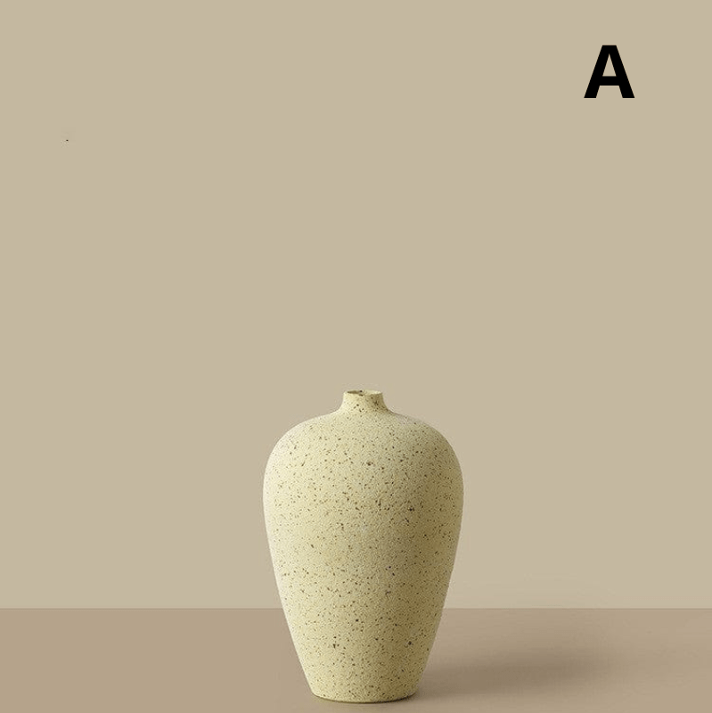 ElegantVase vase A Vase en Céramique Jaune et Vert - Style Moderne