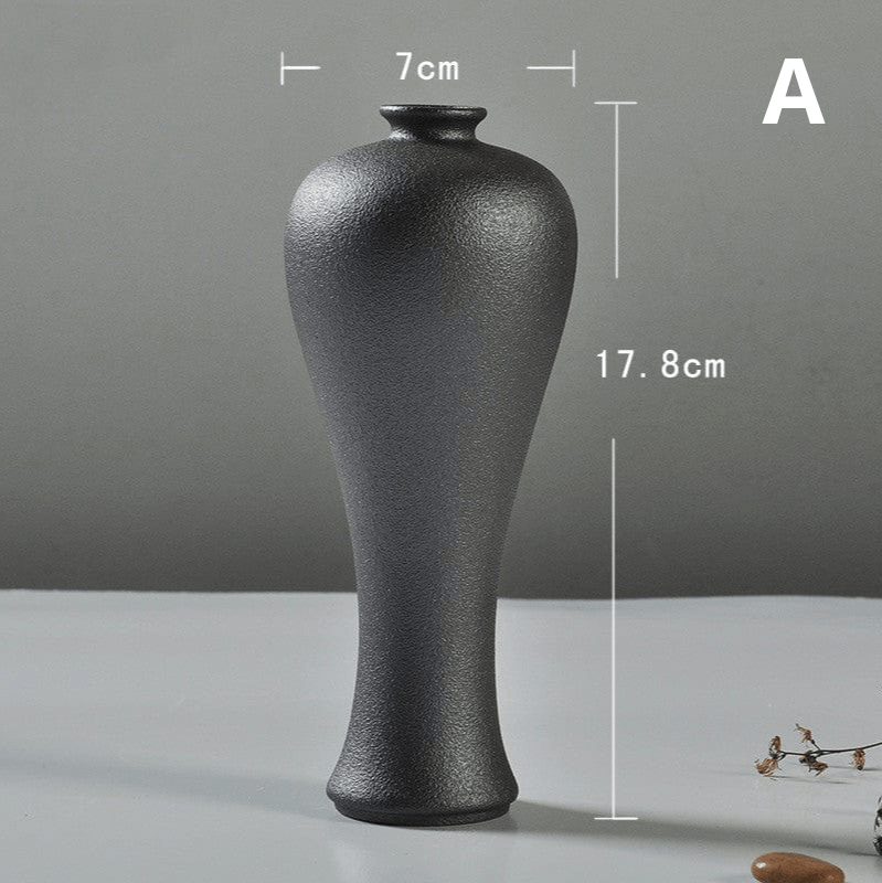 ElegantVase vase A Vase noir mat géométrique trendy