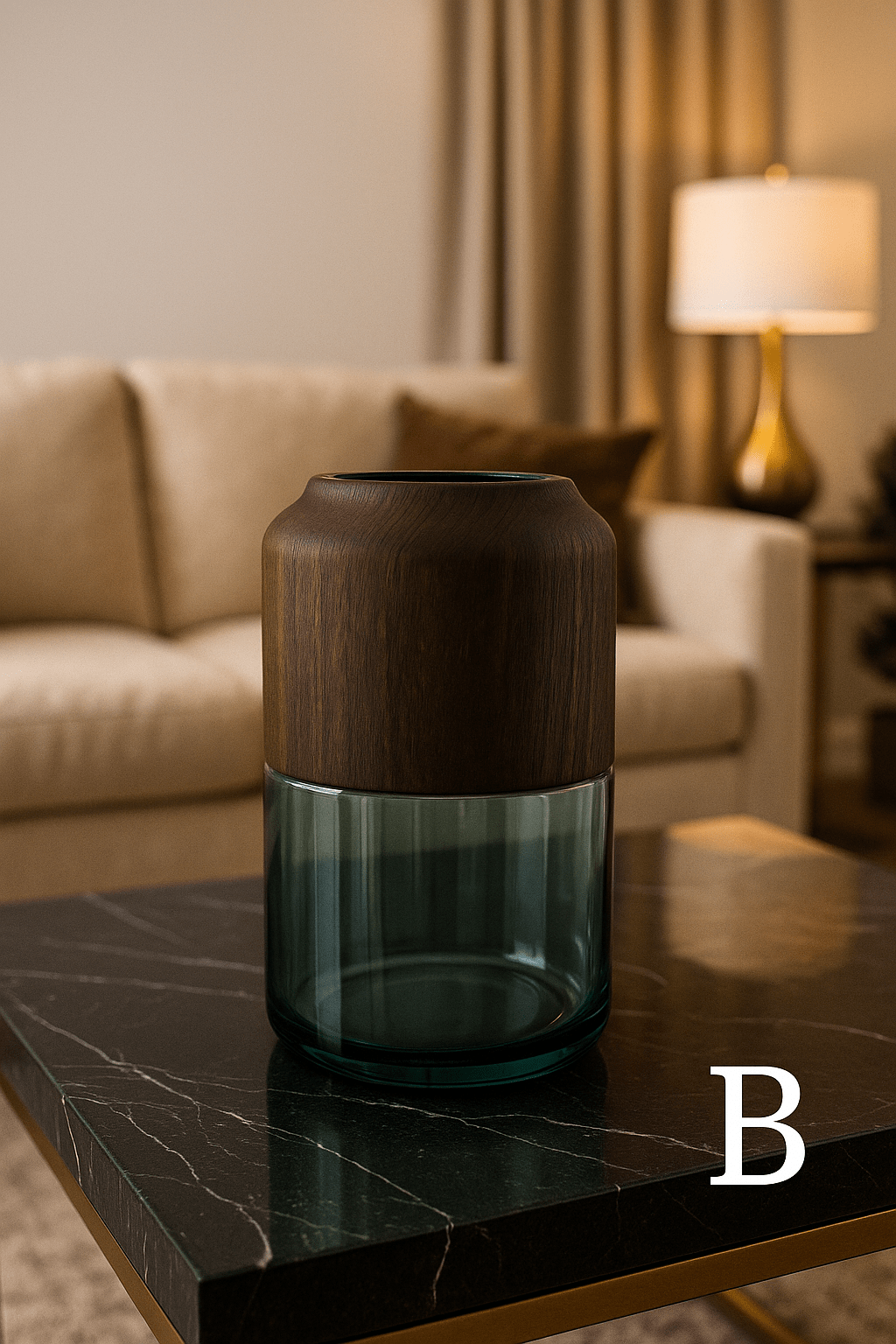 ElegantVase vase B Ac  Vase en verre rond - sobriété élégante